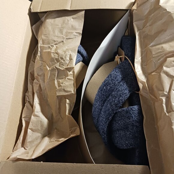 NEW Fitflop Gracie E01 Merino Wool‎ Cross Slides Midnight Navy, Size 5 - Picture 13 of 14